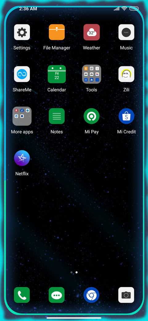 starry sky screenshot