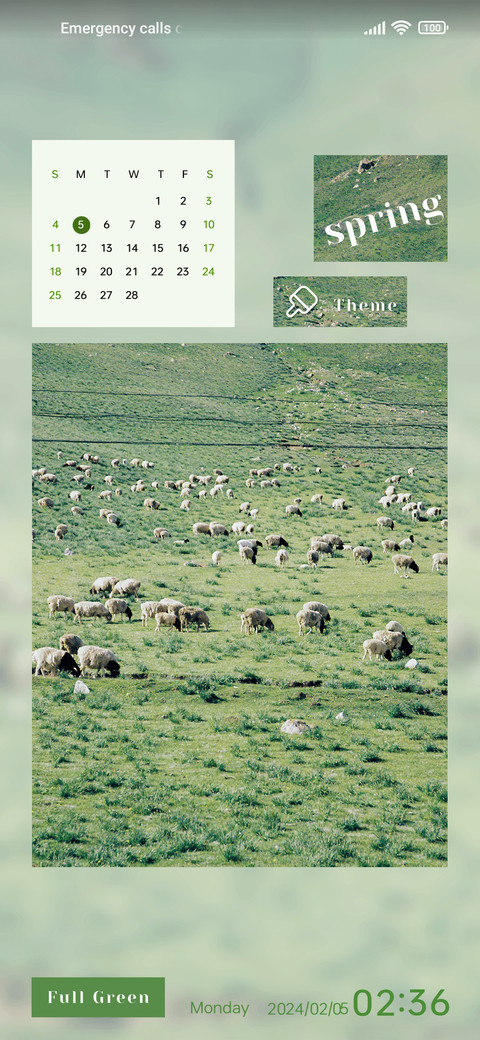 Seasonal calendar screenshot