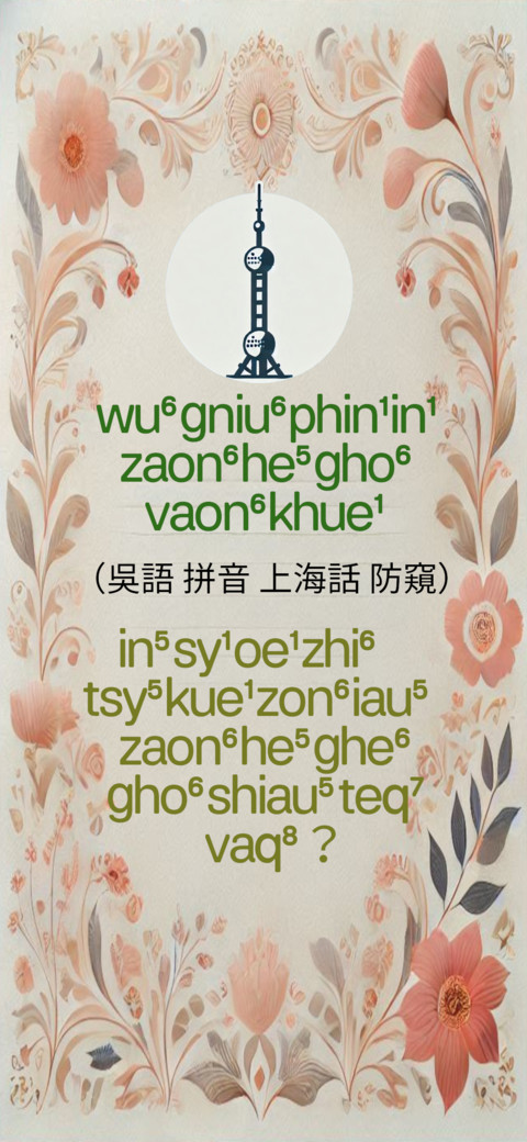 吴语拼音上海话防窥 screenshot