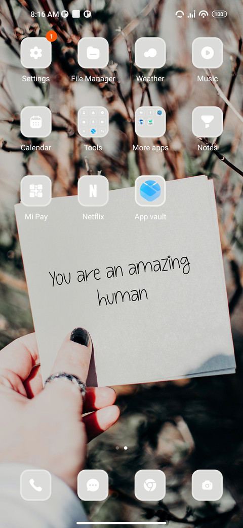 Inspirational screenshot