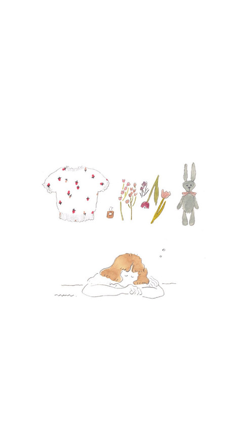 纯白简约手绘插画 screenshot