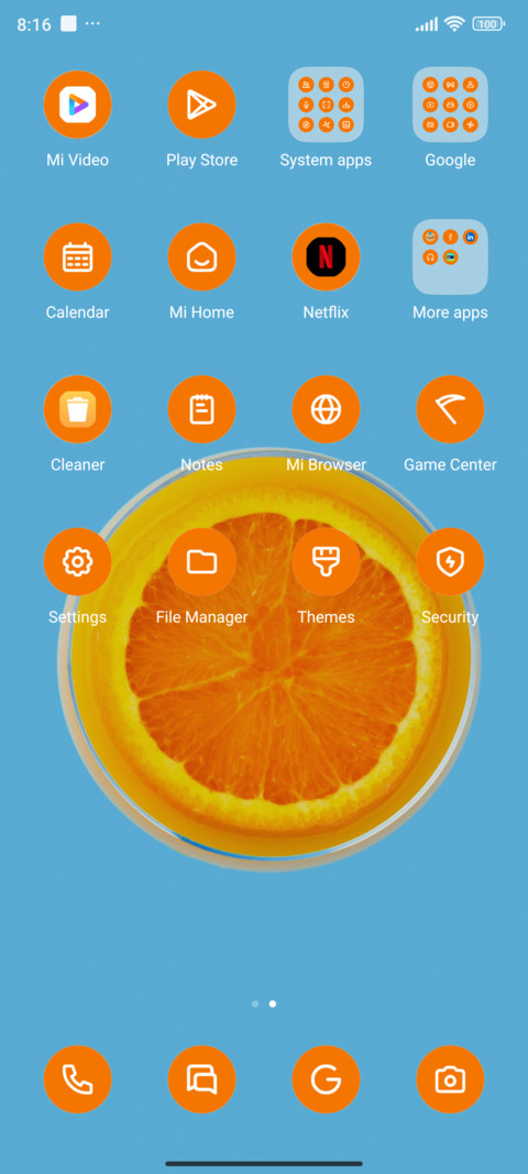 Minimal Orange screenshot