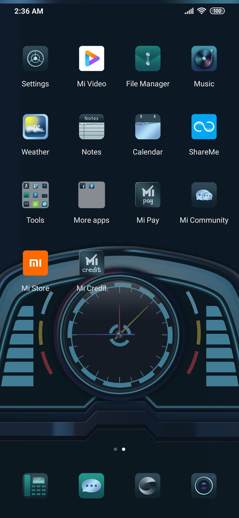 Car panel screenshot