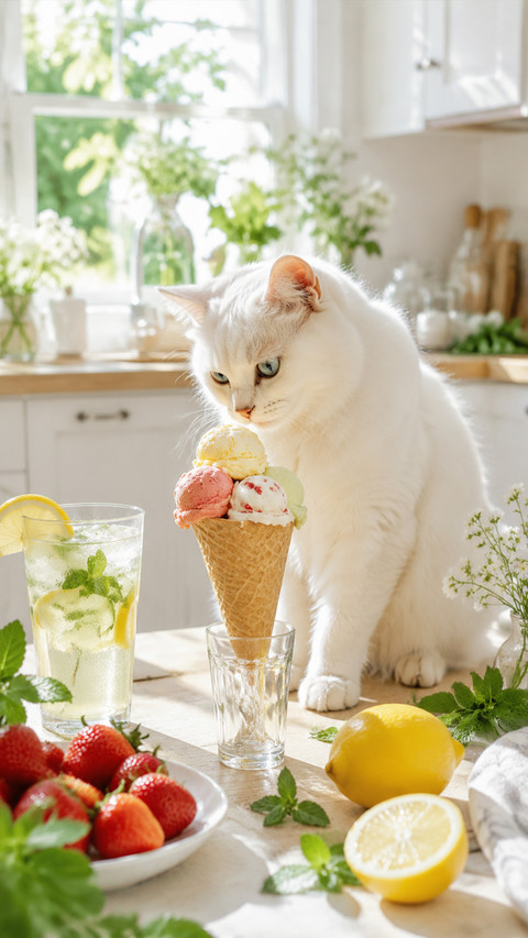 Adorable vacation cat screenshot