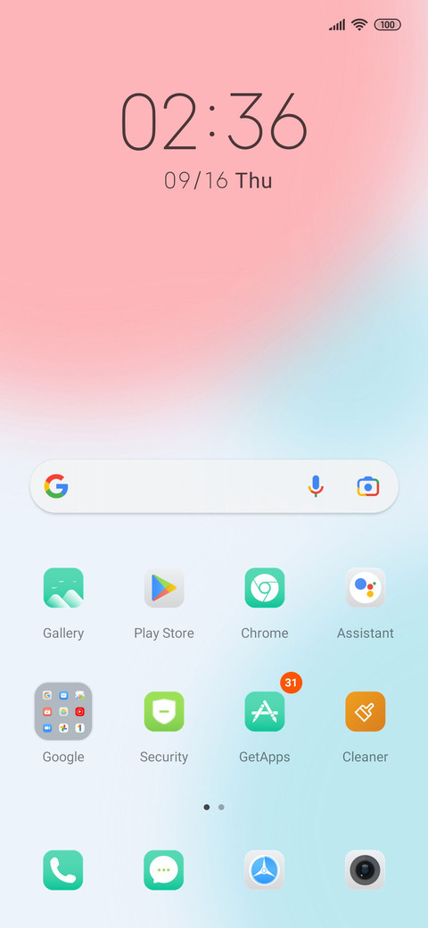 Fresh gradient screenshot