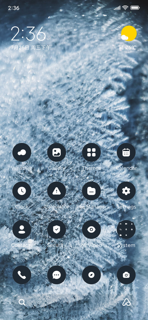 Frozen screenshot