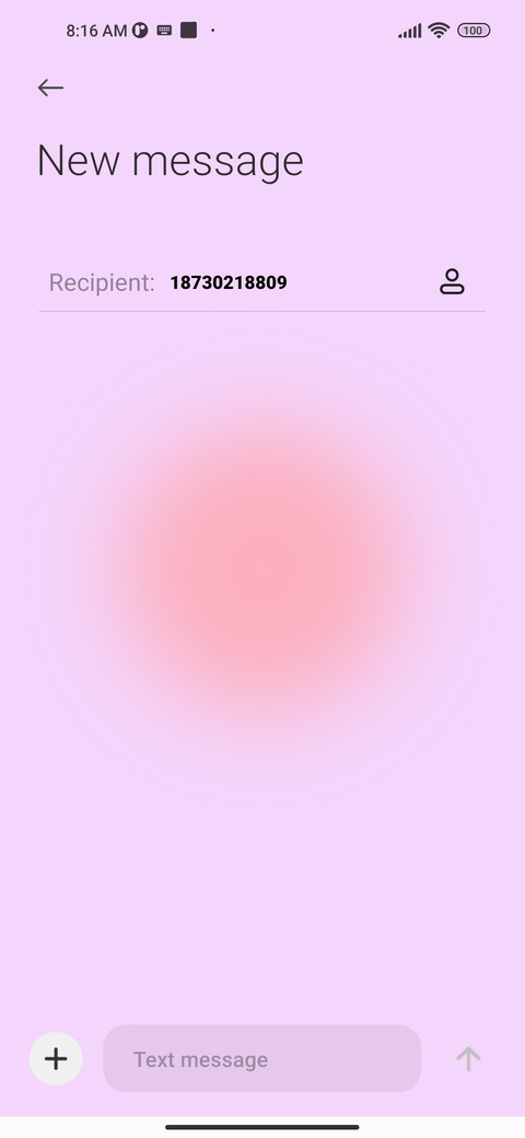 Minimalist pink screenshot
