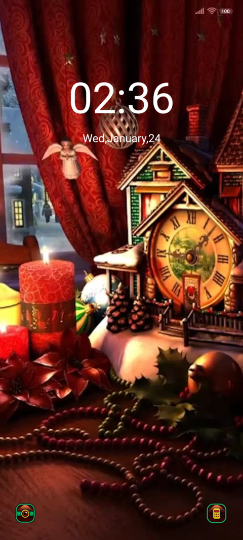 Christmas candle screenshot