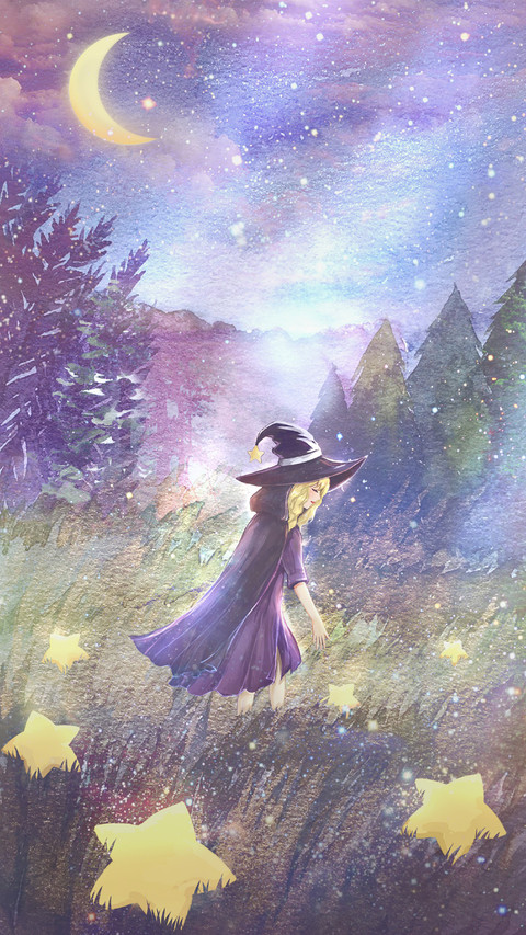Girl Dressed As A Wizard Walking in The Forest screenshot