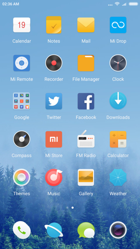 Nature blue screenshot