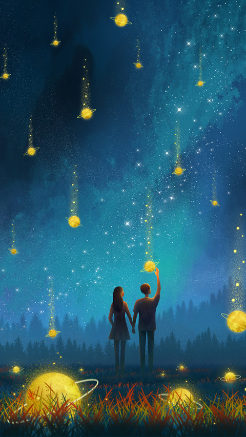 Lovers Reaching out to Catch the Falling Star screenshot