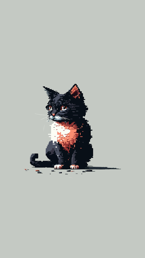 猫猫插画-拍信图库 screenshot