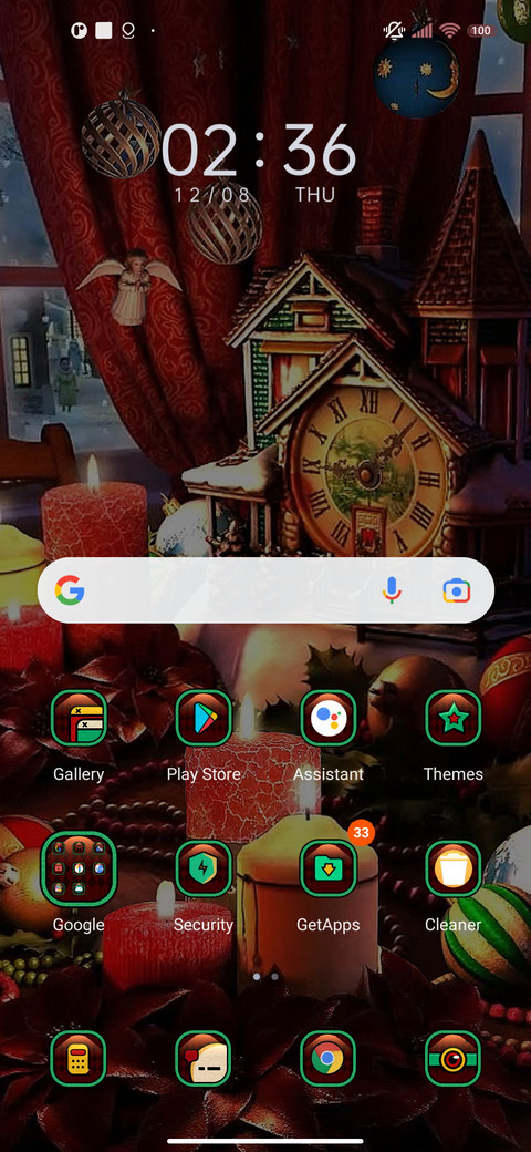 Christmas candle screenshot