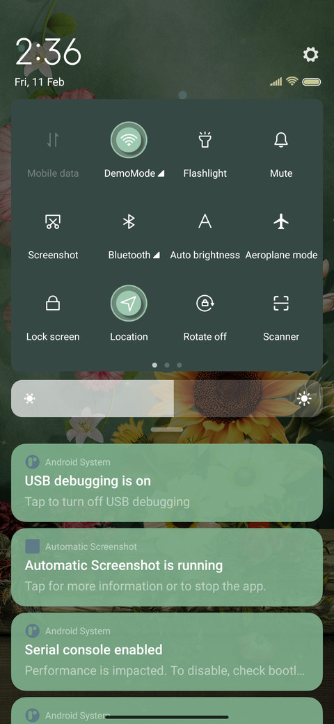 Spring flowers screenshot