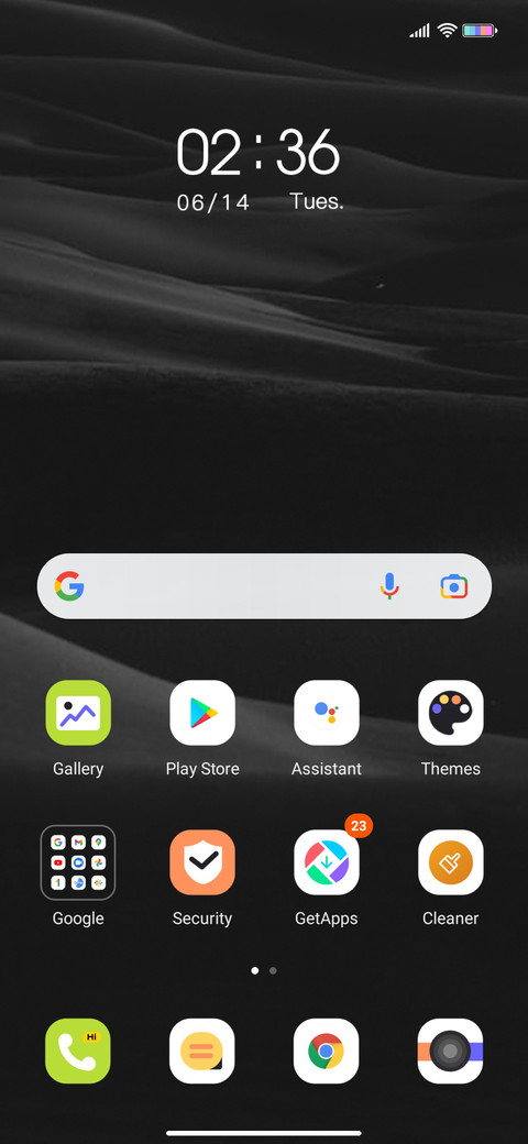 Trendy contrasting screenshot
