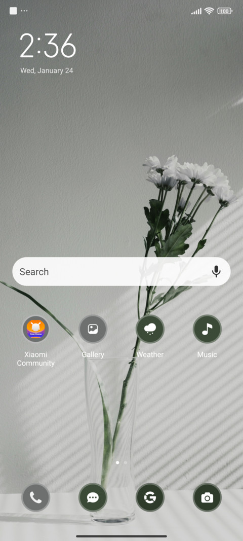 Floral screenshot