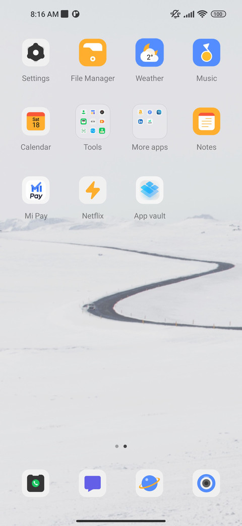 Simple Snowy Road screenshot