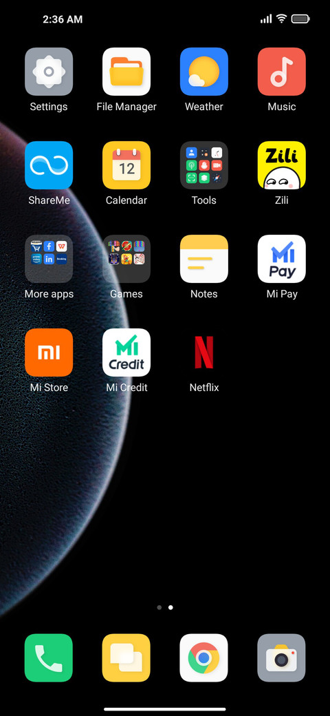 me UI screenshot