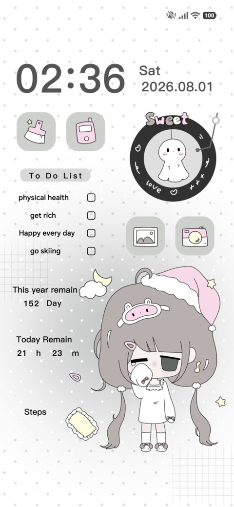 Sleepy Cute Girl screenshot