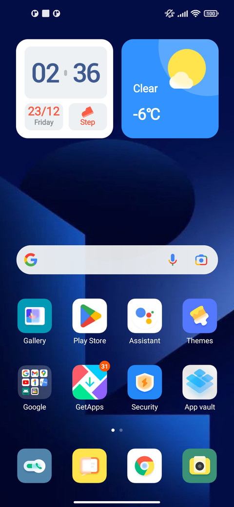 Blue shade screenshot