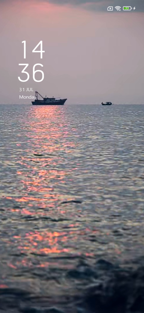 The sunset over  screenshot