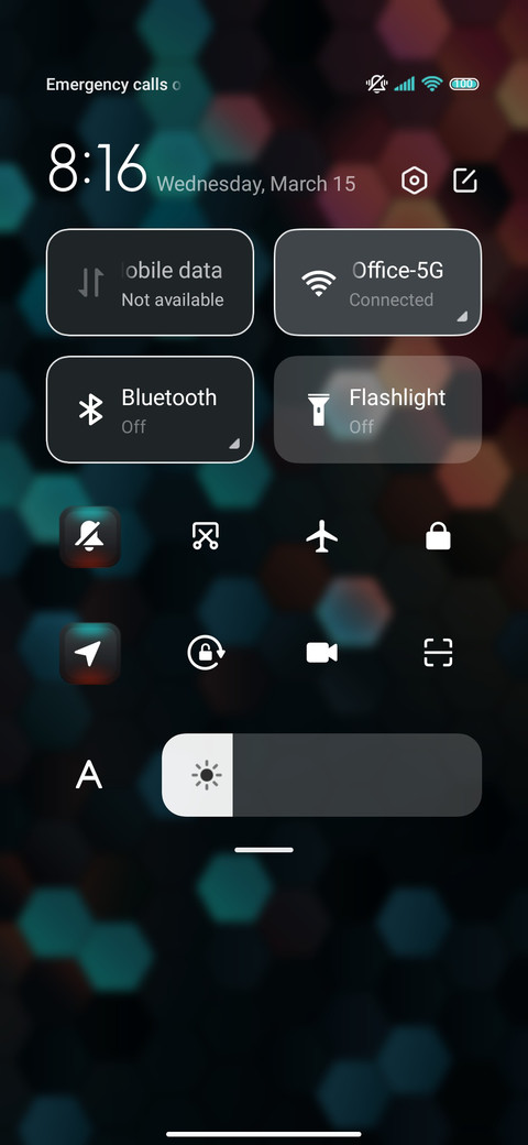 Light hexagon screenshot