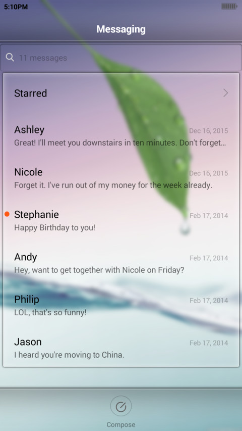 Yoz Bottle Messages screenshot