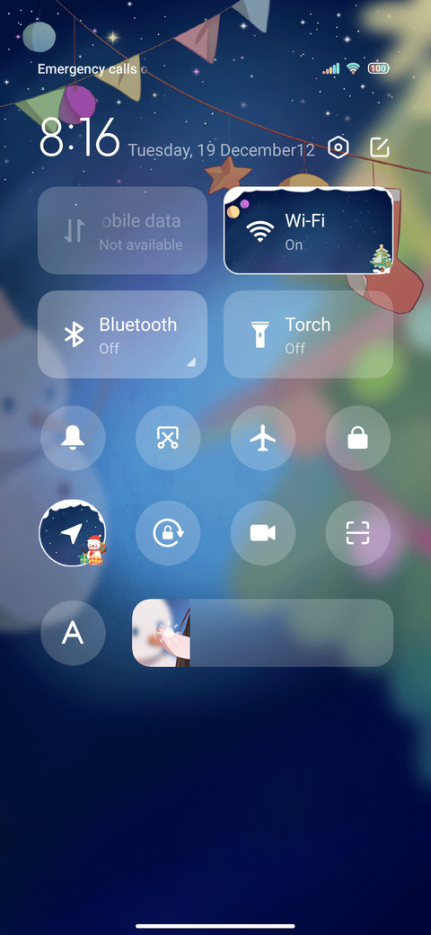 Christmas snow screenshot