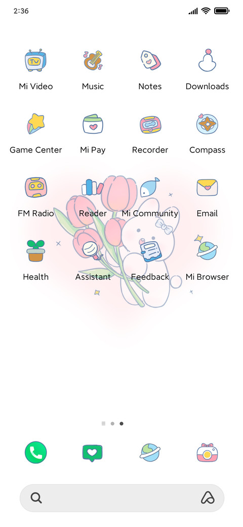 Rabbit with tulips screenshot