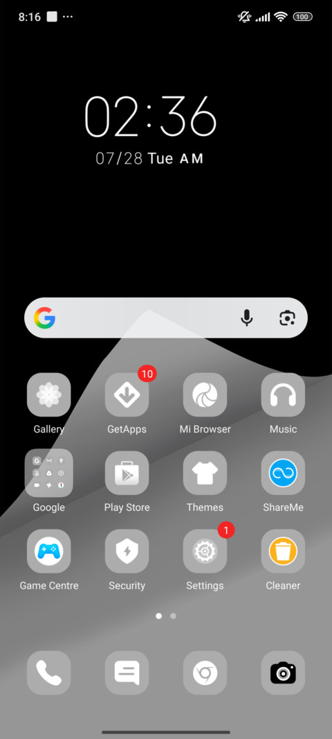 Fold Monochrome screenshot