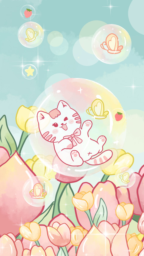 The cat in the bubble screenshot