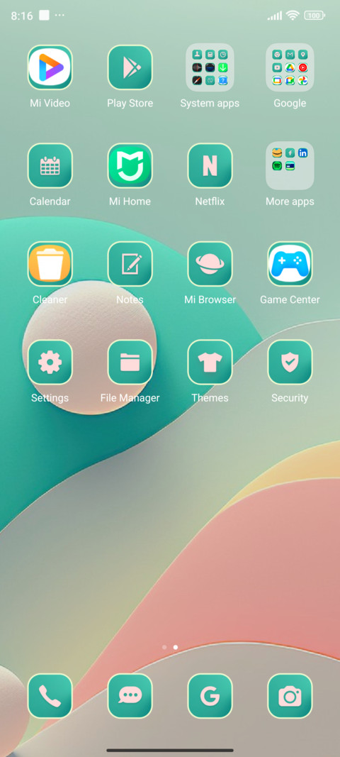 minimal pastels screenshot