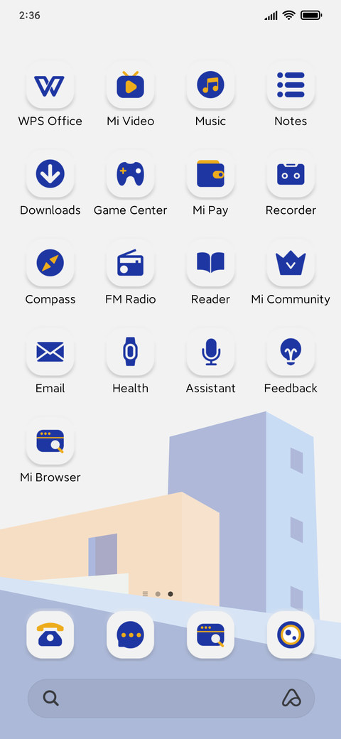 Orange Blue Corner screenshot