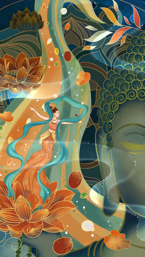 Immortal color matching of dunhuang murals 2 screenshot