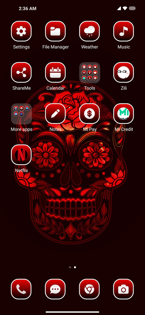 Neon Rose Skull screenshot