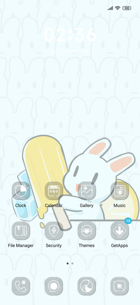 Acrylic rabbit screenshot