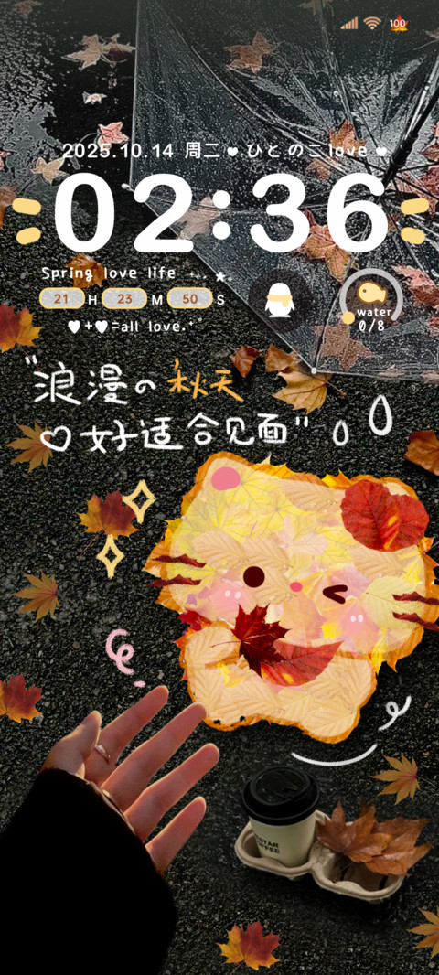 捡秋小猫可爱落叶 screenshot