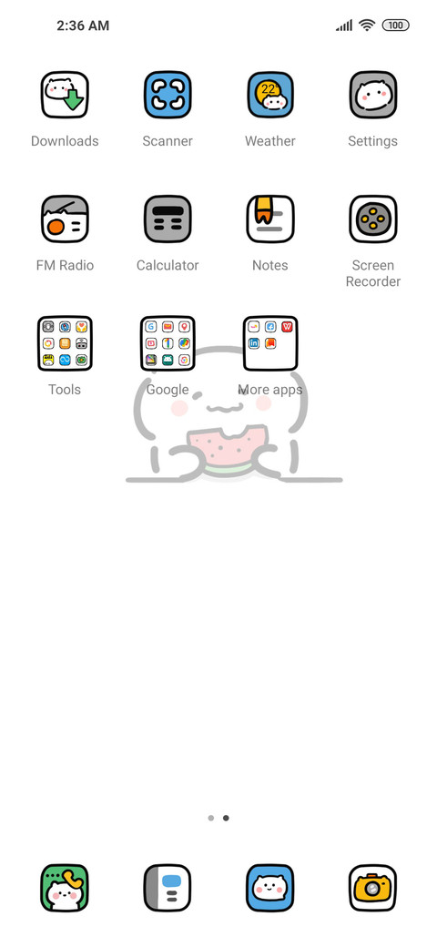 Lazy cat module screenshot