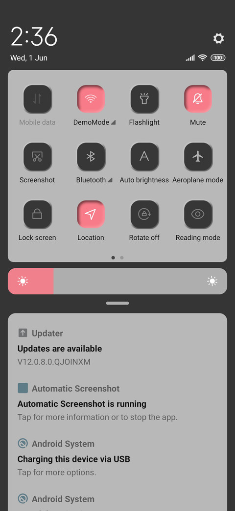 Light tone screenshot
