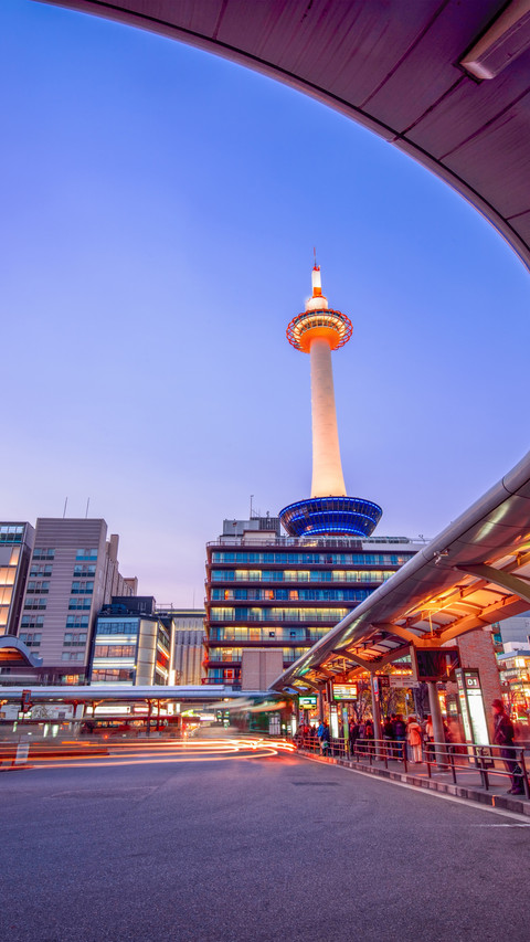 Cityscape Night View, Tower Standing Tall Amidst Lights screenshot