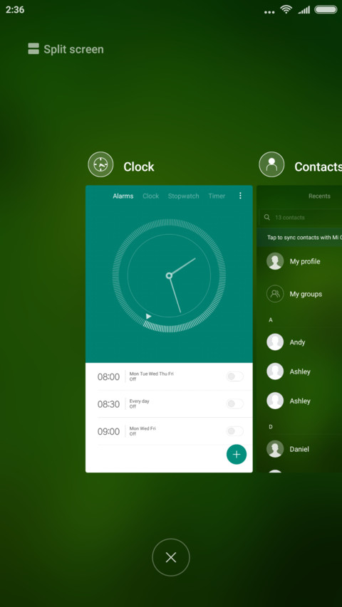 Simple green screenshot