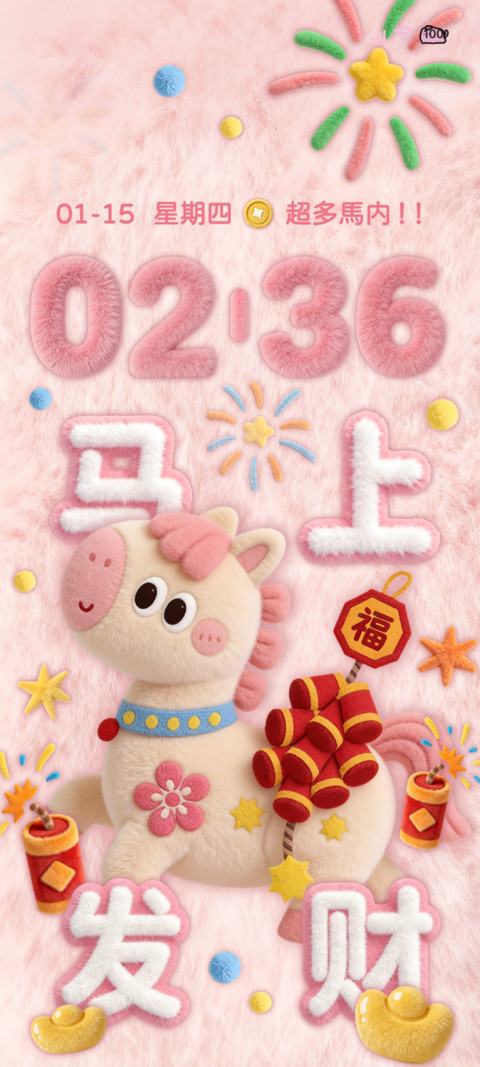 毛绒 发财小马 screenshot