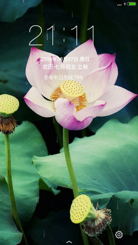 莲（动态下雨锁屏） screenshot