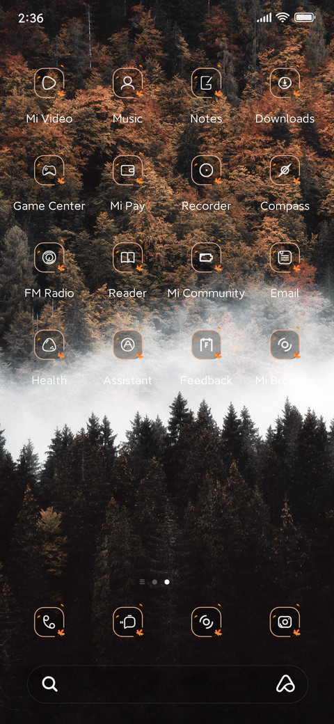 Autumn pine forest screenshot