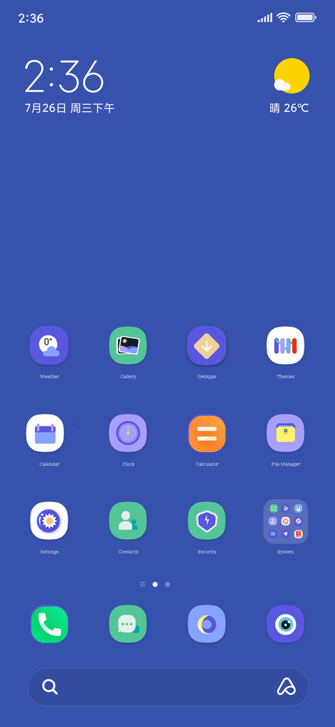 azure widget screenshot