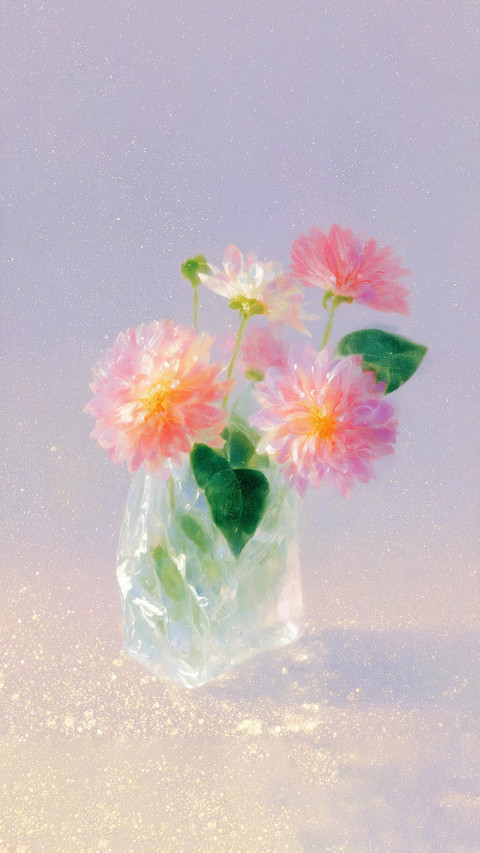 一朵花开植物插画-锐景创意 screenshot