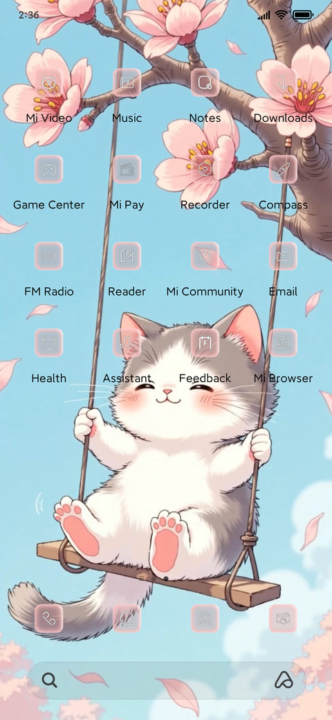 Kitten on swing screenshot