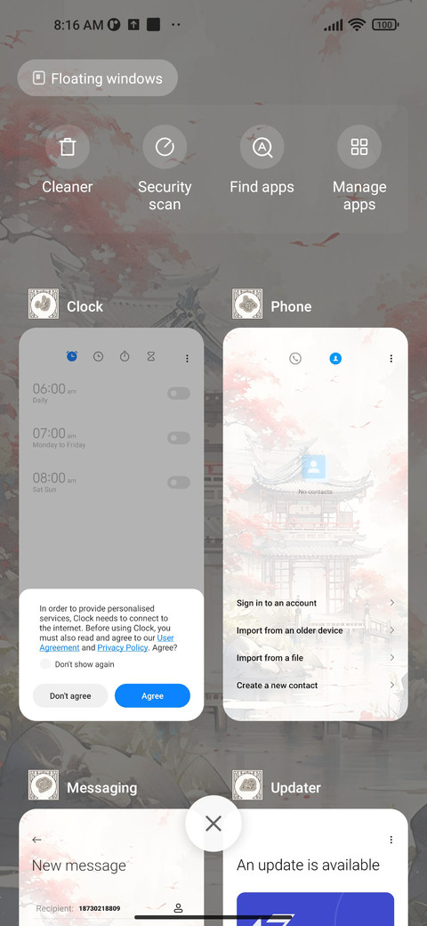Snowflakes flowers screenshot