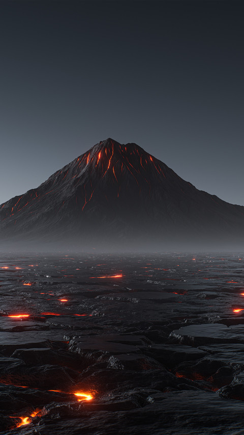 3d rendering of lava volcanoes screenshot