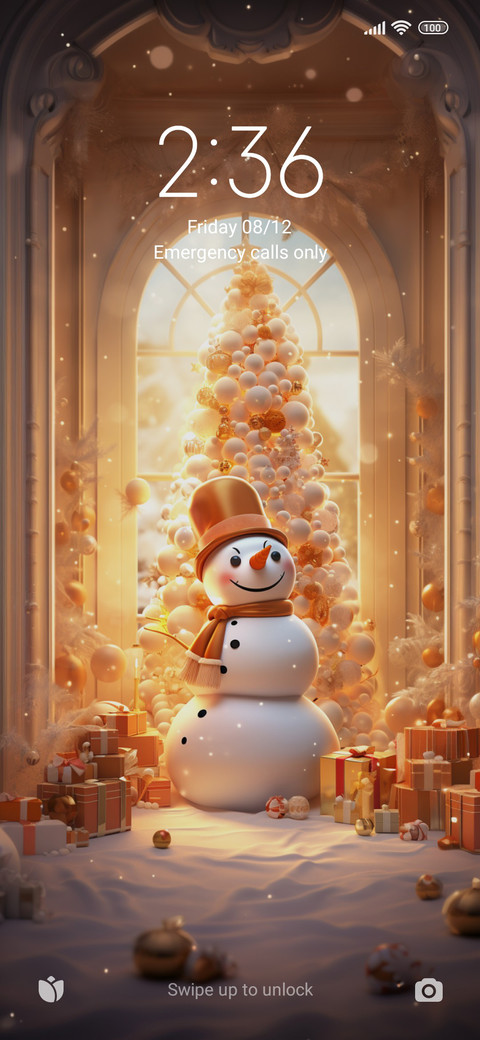 Christmas snowman screenshot